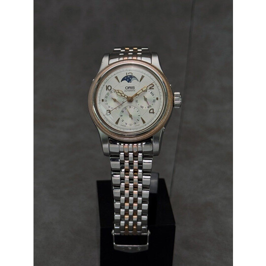 38mm • 2010 Oris Atelier Complications Moonphase 2-Tone Coin Edge Bezel ref.7566 cal.581